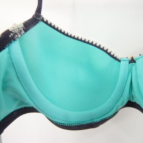 NWT Shade & Shore Bikini Top Purple Gray Racerback Swimsuit Underwire Size 36B - Picture 3 of 5